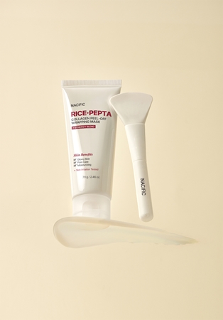 Nacific Rice + Pepta Collagen Peel-off Wrapping Mask masque visage hydratant pour un teint unifié