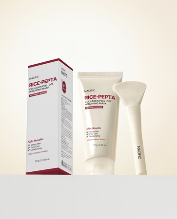 Nacific Rice + Pepta Collagen Peel-off Wrapping Mask masque visage hydratant pour un teint unifié