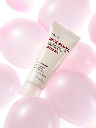 Nacific Rice + Pepta Collagen Peel-off Wrapping Mask masque visage hydratant pour un teint unifié