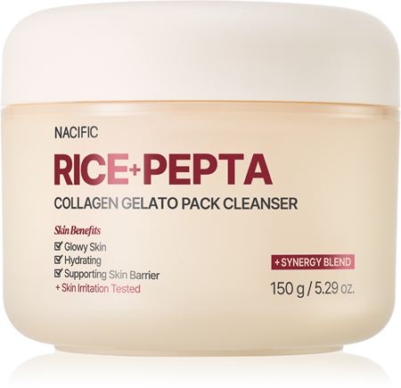 Nacific Rice + Pepta Collagen Gelato Pack Cleanser Mitrinoša un attīroša želeja ādas aizsargslāņa nostiprināšanai