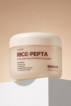 Nacific Rice + Pepta Collagen Gelato Pack Cleanser Mitrinoša un attīroša želeja ādas aizsargslāņa nostiprināšanai