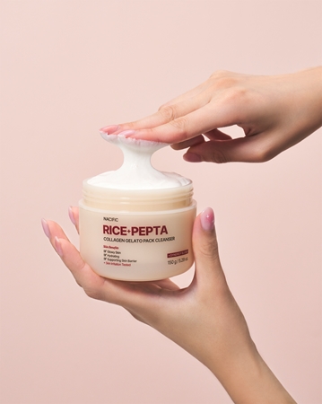 Nacific Rice + Pepta Collagen Gelato Pack Cleanser Mitrinoša un attīroša želeja ādas aizsargslāņa nostiprināšanai
