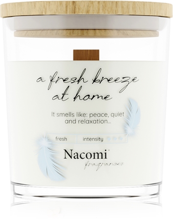 Nacomi Soy Candle Home Fragrances scented candle with wooden wick