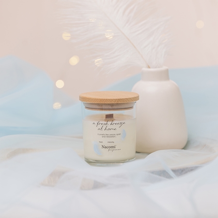 Nacomi Soy Candle Home Fragrances scented candle with wooden wick