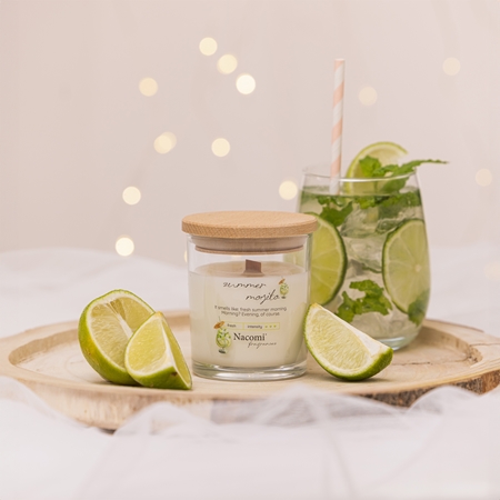 Nacomi Soy Candle Home Fragrances scented candle with wooden wick