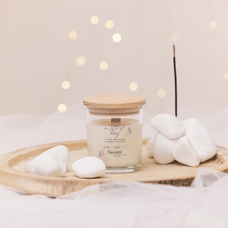 Nacomi Soy Candle Home Fragrances scented candle with wooden wick