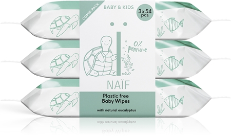 Naif Baby & Kids Plastic Free Wipes Niisked salvrätikud lastele sünnist alates