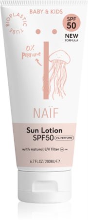 Naif Baby & Kids Sun Lotion SPF 50 opalovací krém bez parfemace