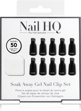 Nail HQ Soak Away Gel Nail Clip Set sada pro odstranění gelových a akrylových nehtů