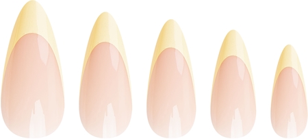 Nail HQ Almond Lemon French umělé nehty s lepidlem