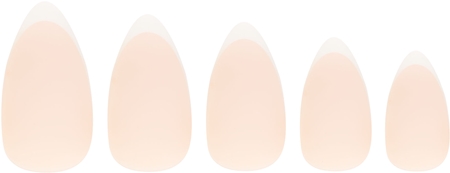 Nail HQ Almond Matte French umělé nehty s lepidlem