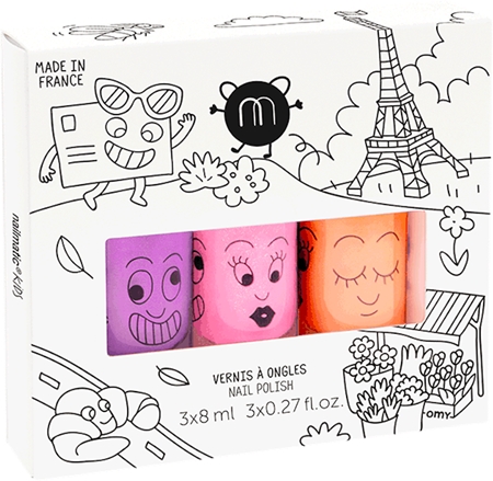 Nailmatic  Kids Set mit Nagellacken Marshi, Dolly, Flamingo(für Kinder)