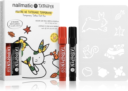 Nailmatic Temporary Tattoo Felt Pen rinkinys vaikams