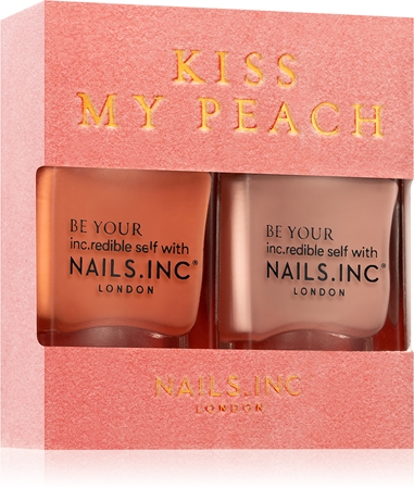 Nails Inc. Kiss my peach ekonomiška pakuotė(nagams)