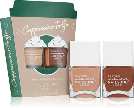 Nails Inc. Cappuccino To Go set lakova za nokte