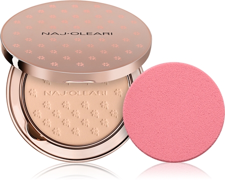 Naj Oleari Silk feel Wet & dry Powder Foundation Schwämmchen mit Make up