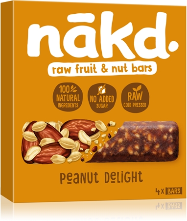 nākd. Peanut Delight ovocná tyčinka s ořechy