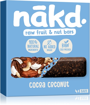 nākd. Cocoa Coconut set ovocných tyčinek s ořechy