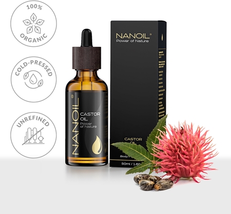 Nanoil Castor Oil ricinový olej na obličej, tělo a vlasy