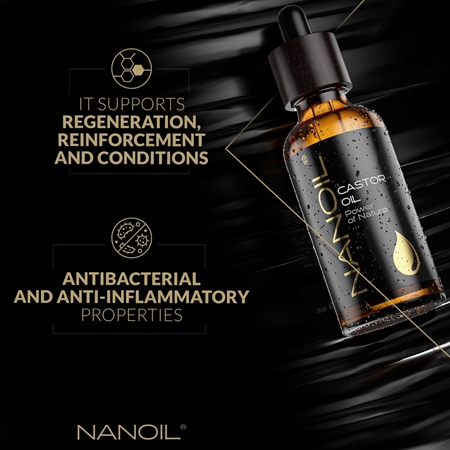 Nanoil Castor Oil ricinový olej na obličej, tělo a vlasy