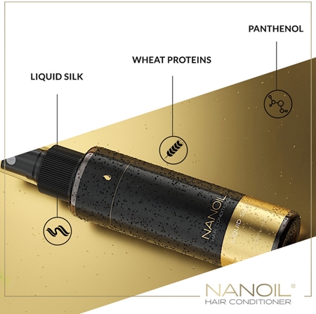 Nanoil Liquid Silk uhlazující bezoplachový kondicionér na vlasy