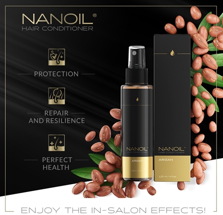 Nanoil Argan öblítés nem igénylő tápláló kondicionáló Argán olajjal