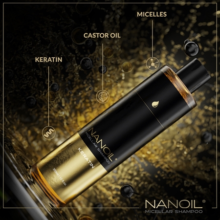Nanoil Keratin posilující micelární šampon s keratinem