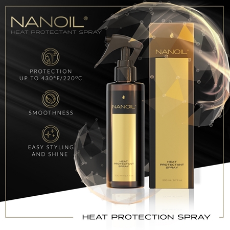 Nanoil Heat Protectant Spray ochranný sprej na tepelnou úpravu vlasů