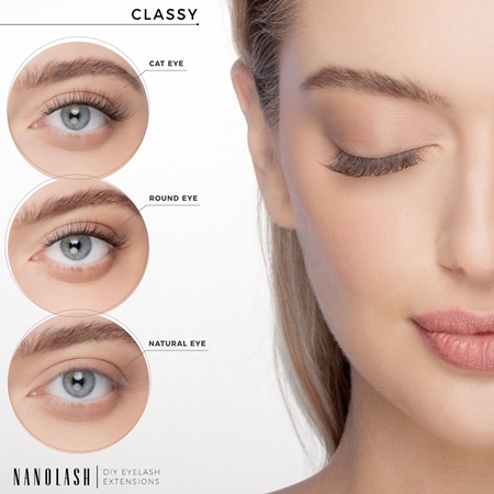 Nanolash DIY Eyelash Extensions σετ επέκτασης των βλεφαρίδων στο σπίτι