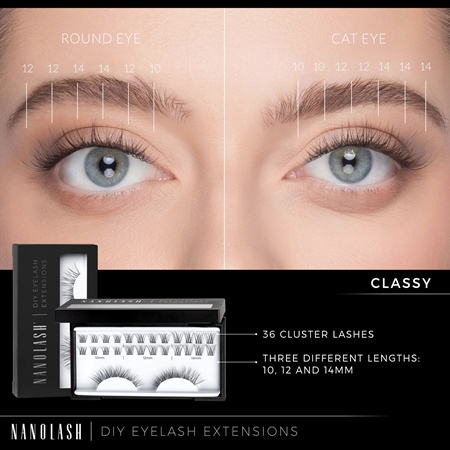 Nanolash DIY Eyelash Extensions σετ επέκτασης των βλεφαρίδων στο σπίτι