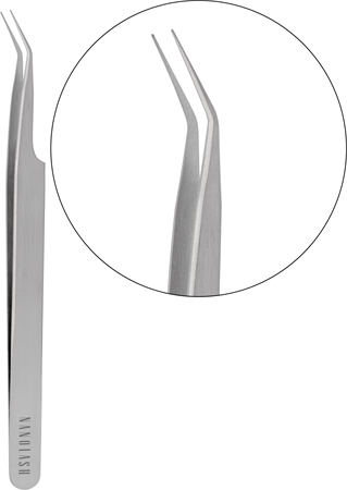 Nanolash Eyelash Tweezers Curved pomůcka pro aplikaci umělých řas