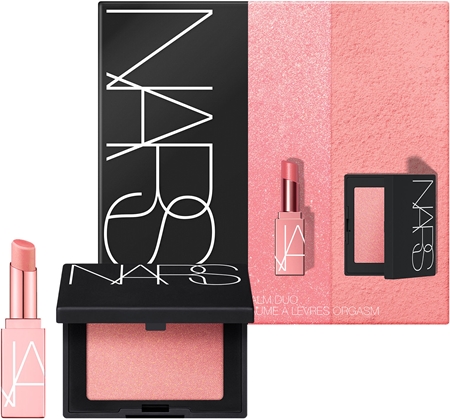 NARS MINI BLUSH & LIP BALM SET Limited Edition ajándékszett az arcra és a szájra árnyalat Orgasm