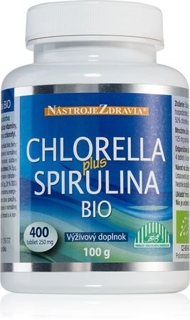 Nástroje Zdravia Chlorella plus Spirulina podpora krvotvorby