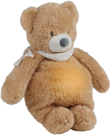 NATTOU Sleepy Bear Pale Brown sovedyr med en grædesensor