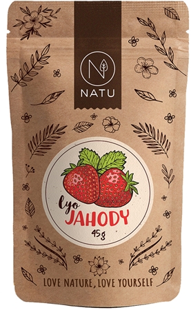 NATU Lyofilizované jahody plátky mrazem sušené ovoce