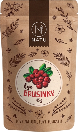 NATU Lyofilizované brusinky mrazem sušené ovoce
