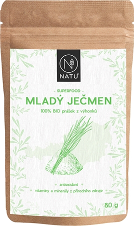 NATU Mladý ječmen BIO prášek v BIO kvalitě
