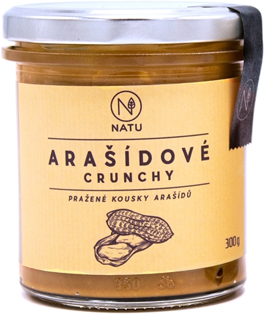 NATU Arašidový krém crunchy orechová nátierka
