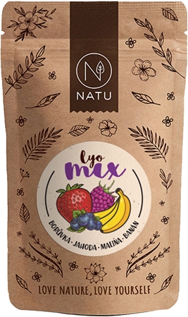 NATU Lyo mix čučoriedka & jahoda mrazom sušené ovocie