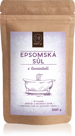NATU Epsomská sůl s levandulí sůl do koupele