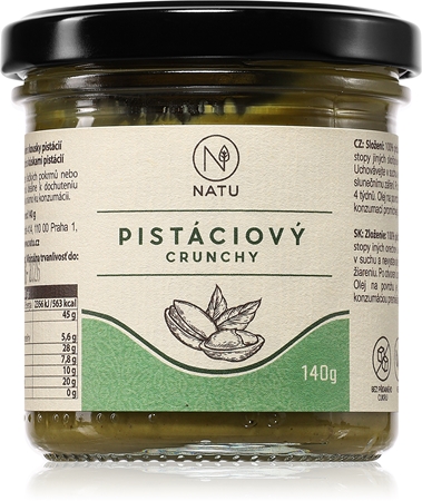 NATU Pistáciový krém crunchy ořechová pomazánka