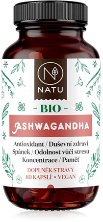 NATU Ashwagandha BIO kapsuly pre psychickú pohodu