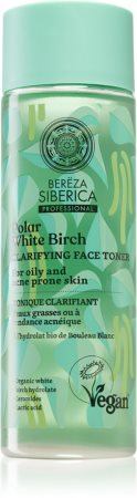 Natura Siberica Polar White Birch lotion tonique illuminatrice pour peaux grasses et à problèmes