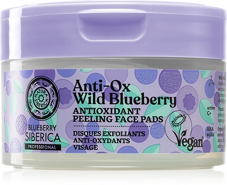 Natura Siberica Anti-Ox Wild Blueberry disques exfoliants visage