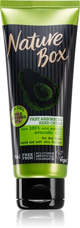 Nature Box Avocado crème mains à absorption rapide