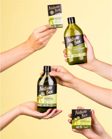 Nature Box Olive Oil προστατευτικό σαμπουάν για την αντιμετώπιση  του σπασίματος των μαλλιών