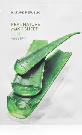 NATURE REPUBLIC Real Nature Aloe Mask Sheet Máscara em folha com efeito hidratante efeito calmante
