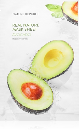 NATURE REPUBLIC Real Nature Avocado Mask Sheet vyživující plátýnková maska pro suchou pleť
