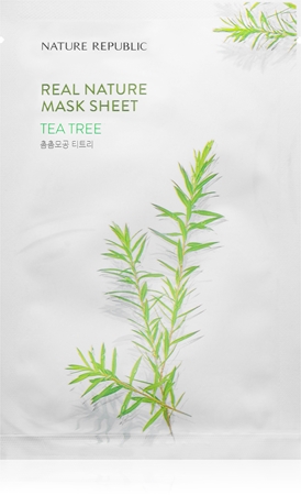 NATURE REPUBLIC Real Nature Tea Tree Mask Sheet maschera in tessuto effetto detergente per pelli problematiche