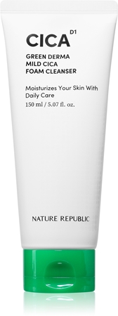 NATURE REPUBLIC Green Derma Mild Cica Foam Cleanser καταπραϋντικός καθαριστικός αφρός για λιπαρή και προβληματική επιδερμίδα